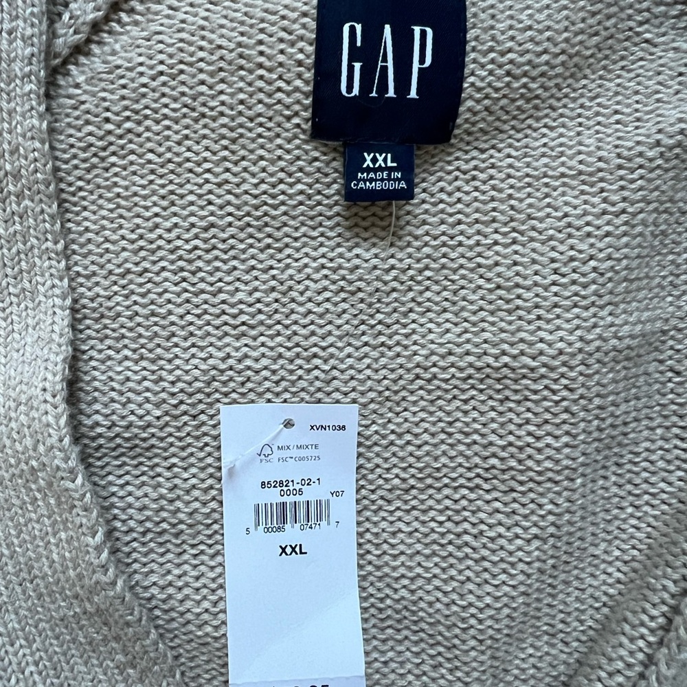 GAP Beige Knit Sweater XXL
